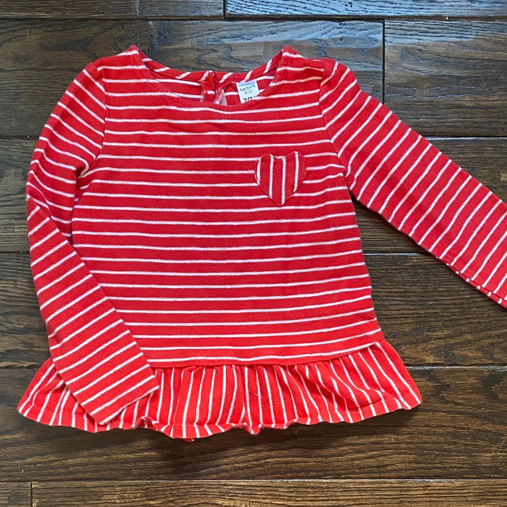 Carter's Striped Heart Shirt ❤️